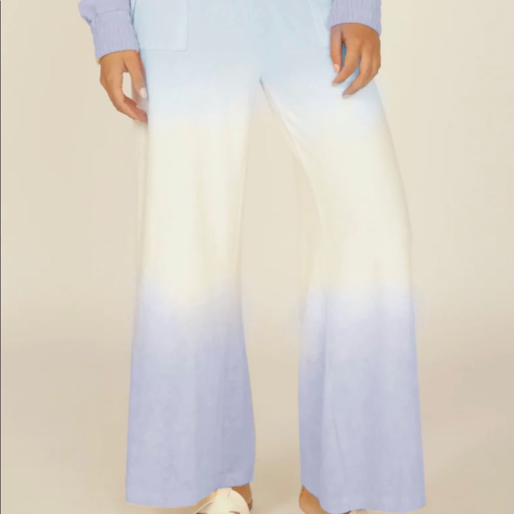 Vintage Havana wide leg French terry cloth pants